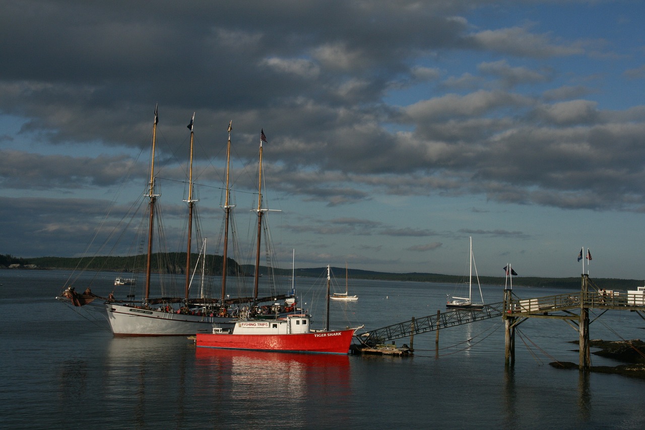 boat  sea  clouds free photo