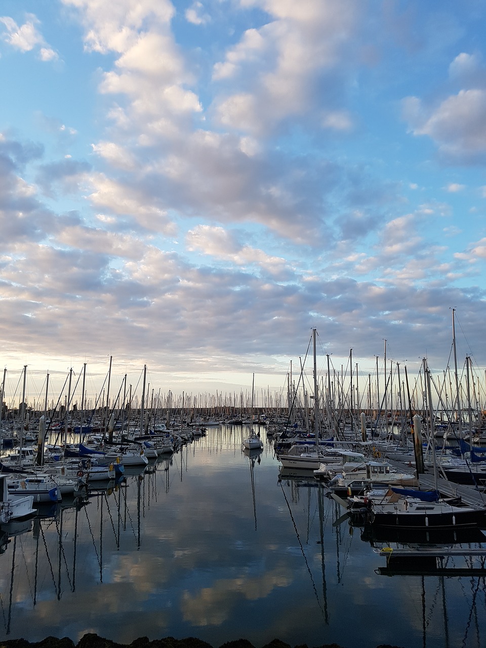 boat  marina  mirroring free photo