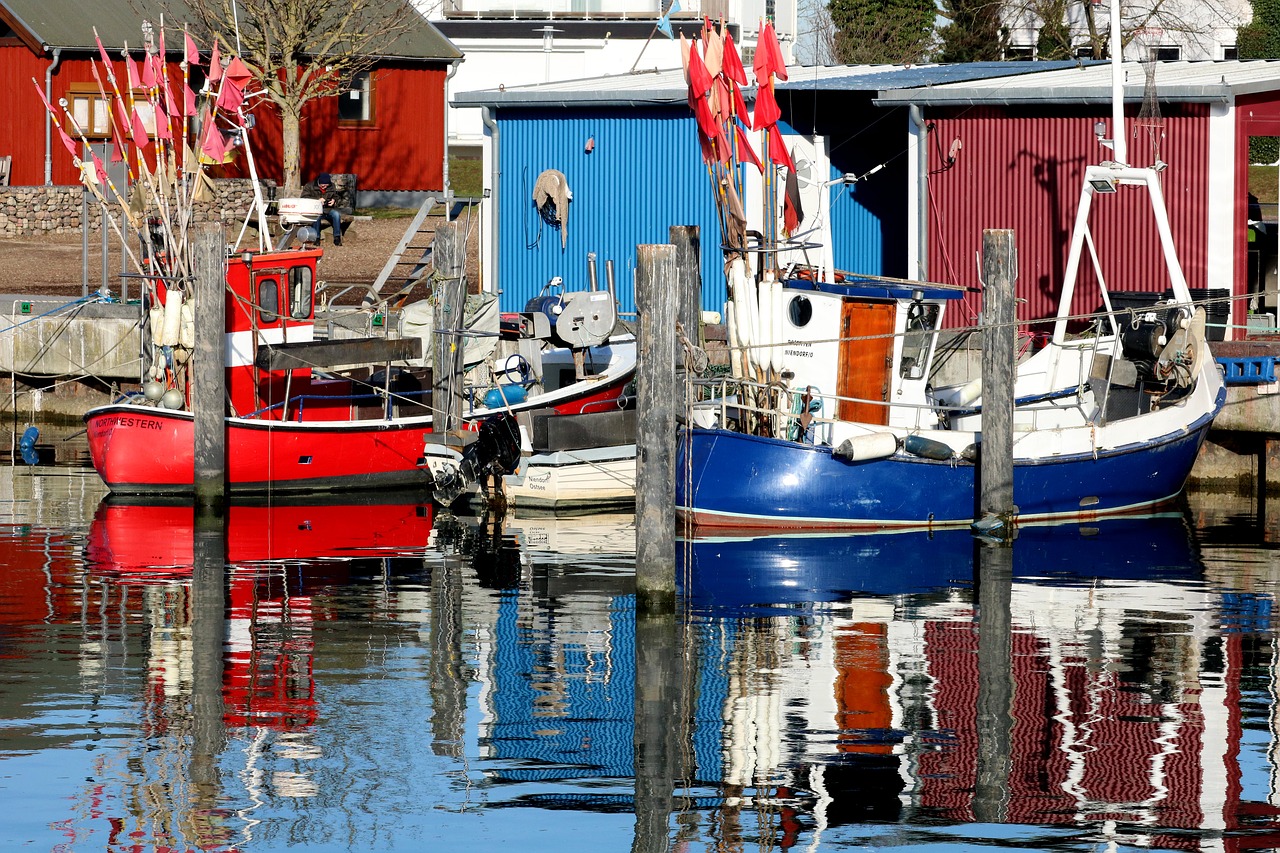 boat  harbor  reflection free photo