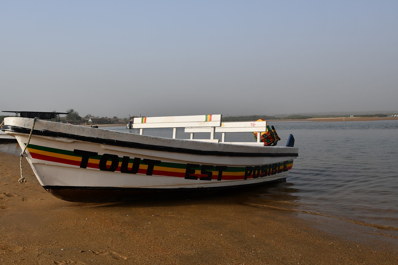 boat  senegal  pirogue free photo