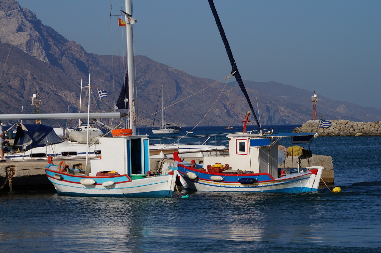 boat port greece free photo