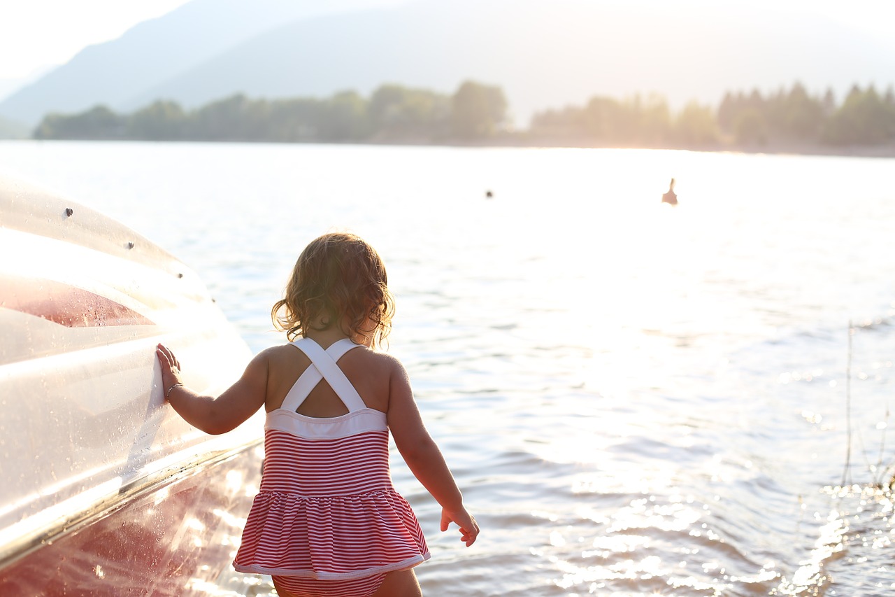 boat lake child free photo