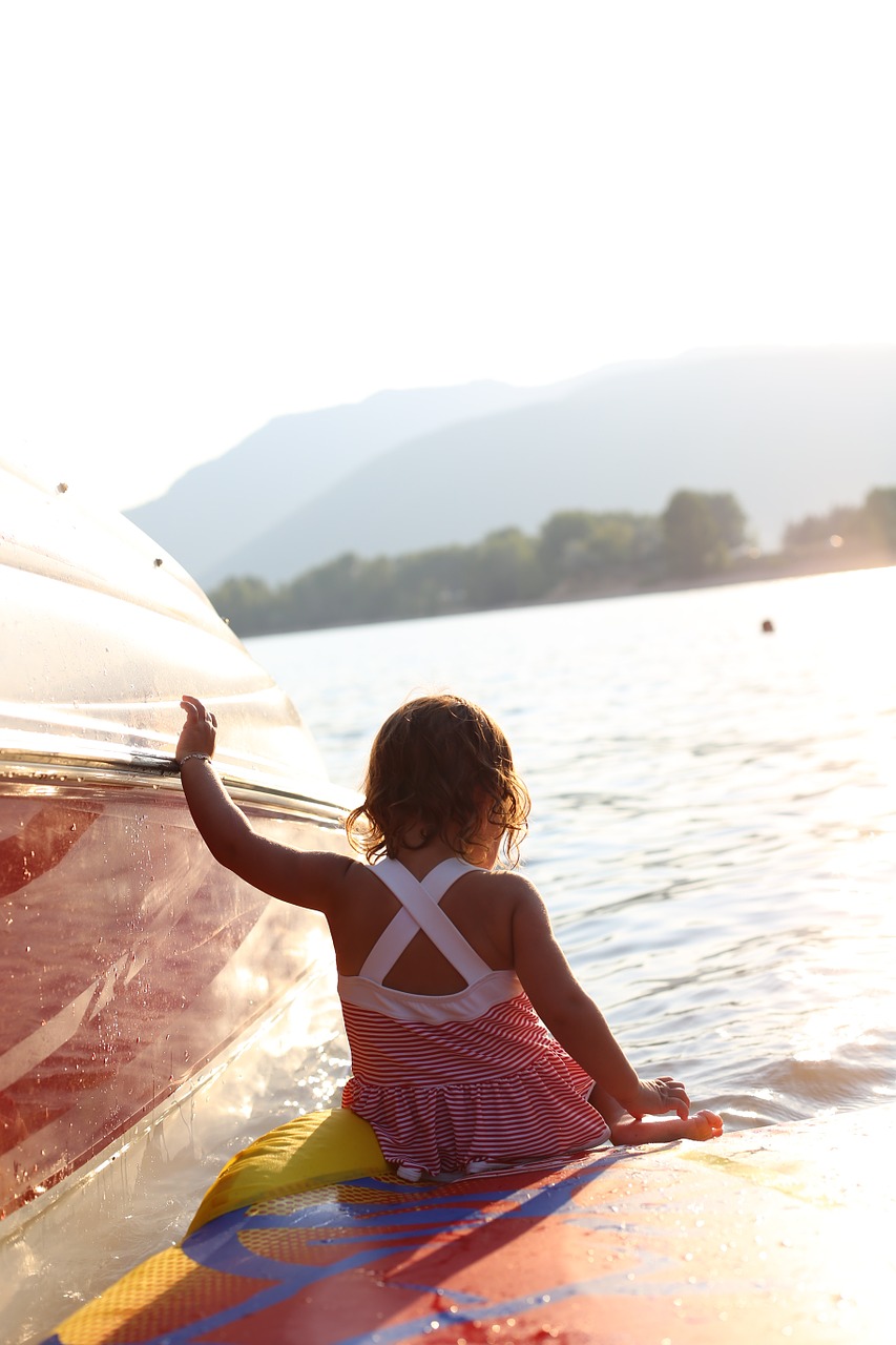 boat lake child free photo