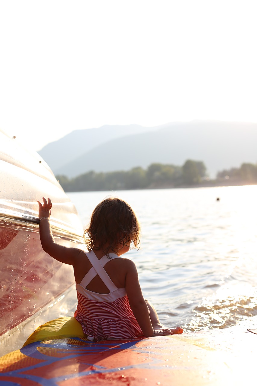 boat lake child free photo