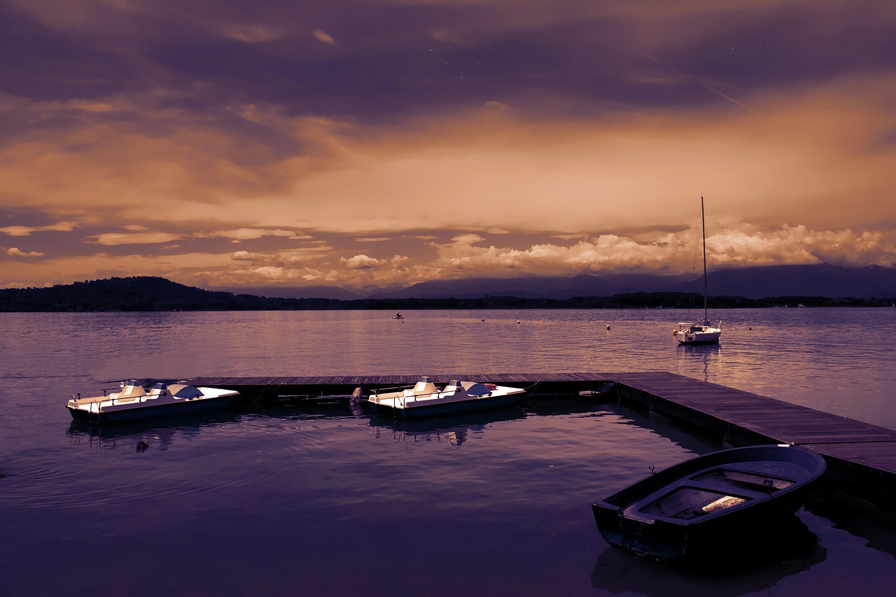 boat sea lake free photo