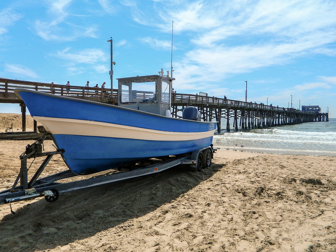 boat sand pier free photo