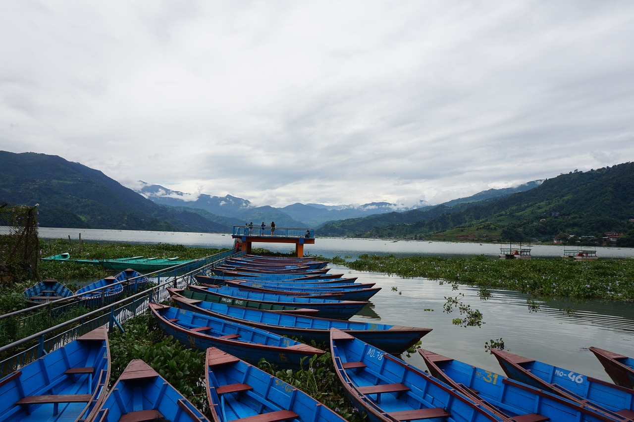 boat nepal pokhara free photo
