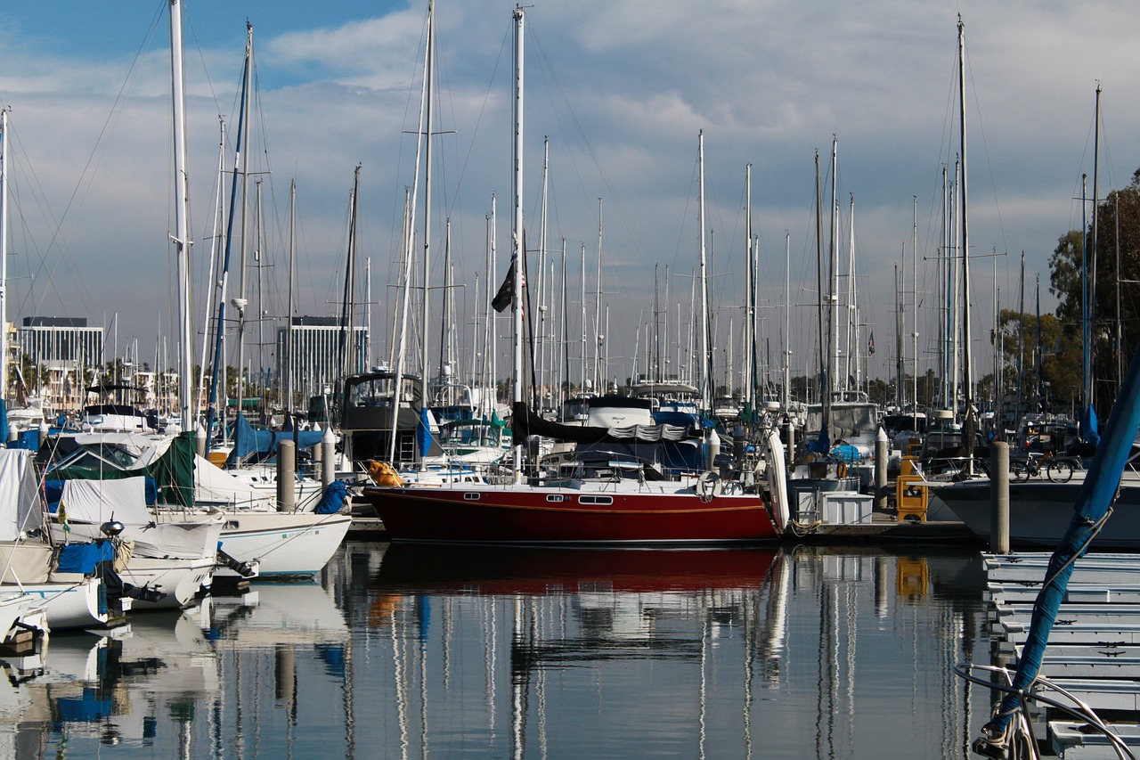 boat marina masts free photo