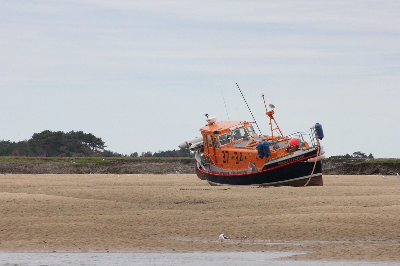 boat beached life boat free photo