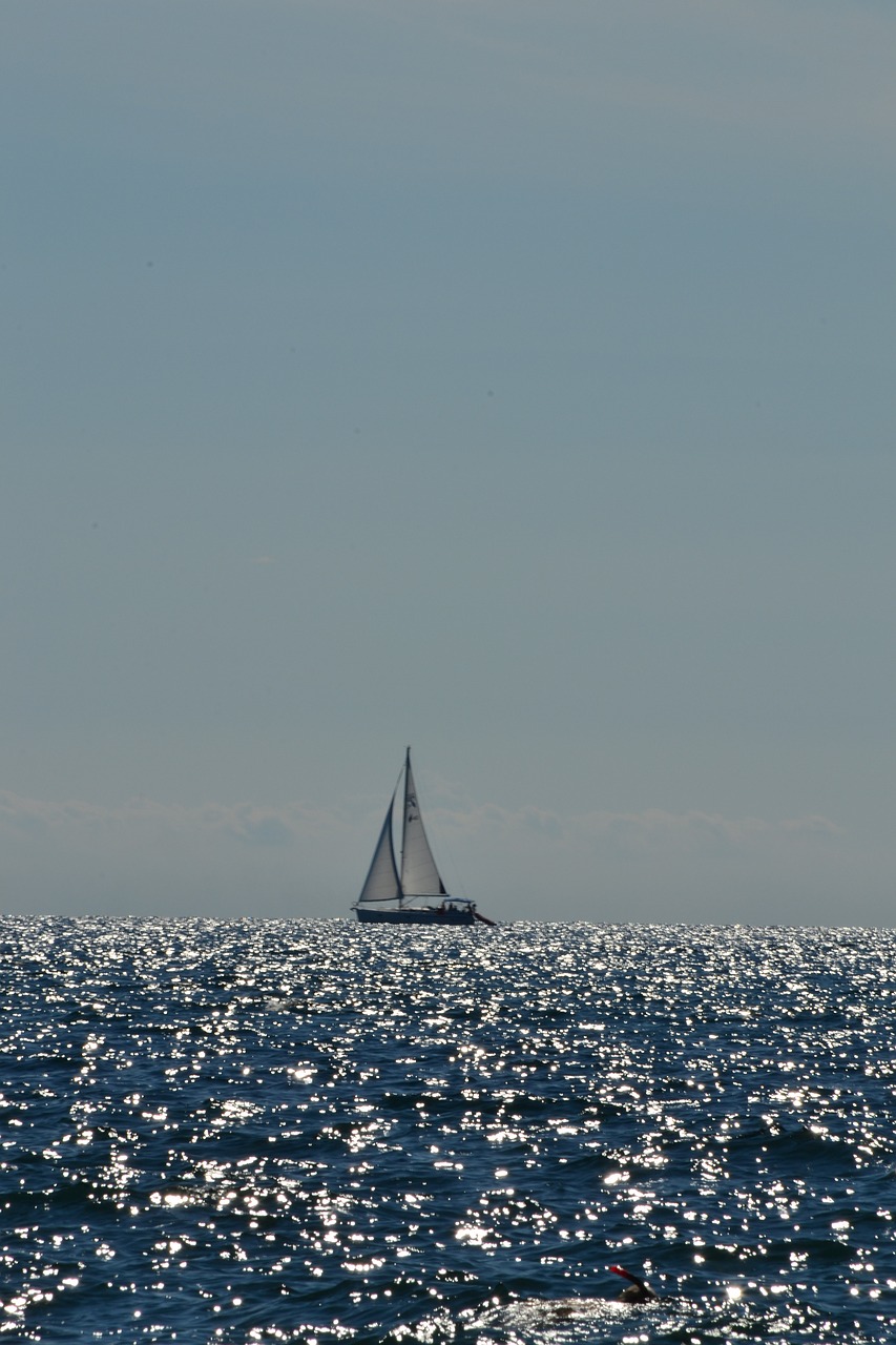 boat sea sky free photo