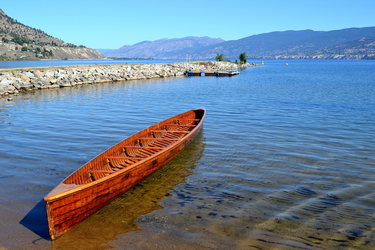 boat lake war canoe free photo