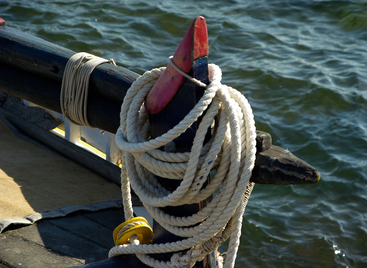 boat rope old rig free photo