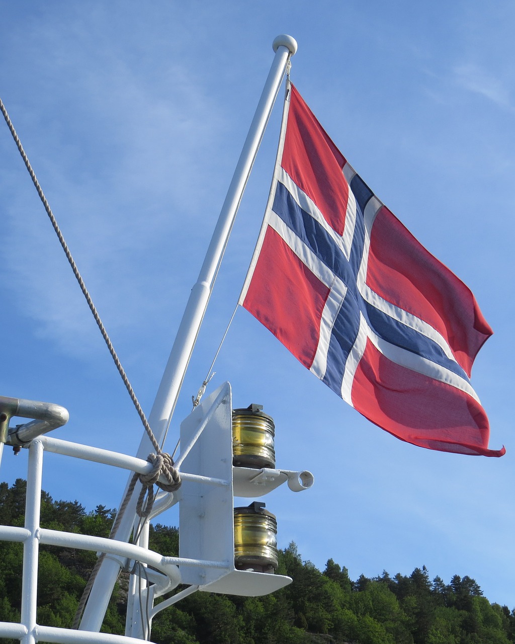 boat ferry flag free photo