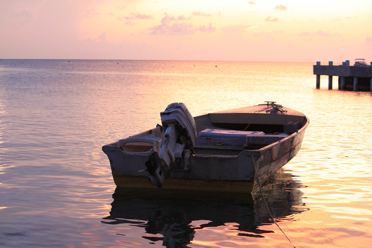 boat sunset dock free photo