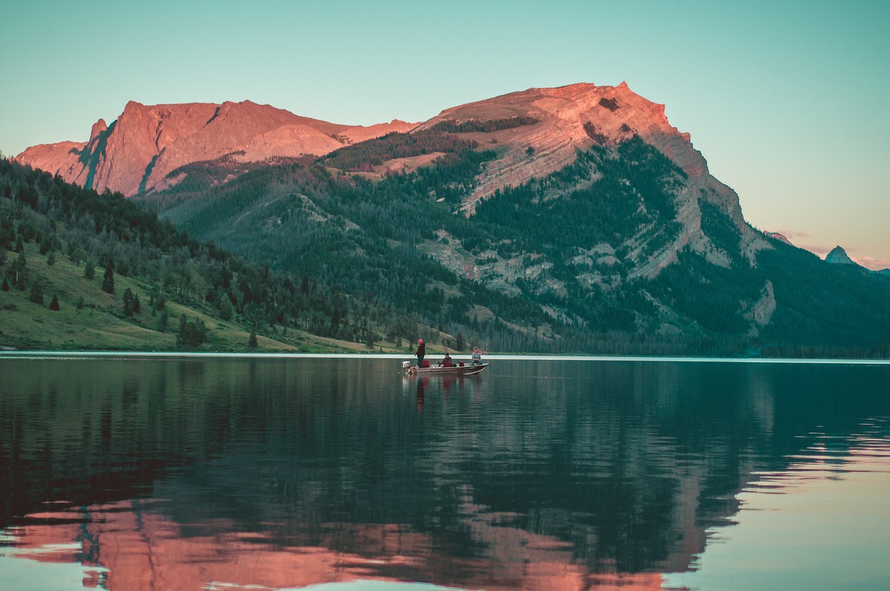 boat lake water free photo