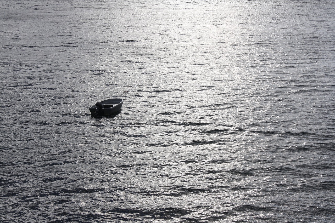 boat water silhouette free photo