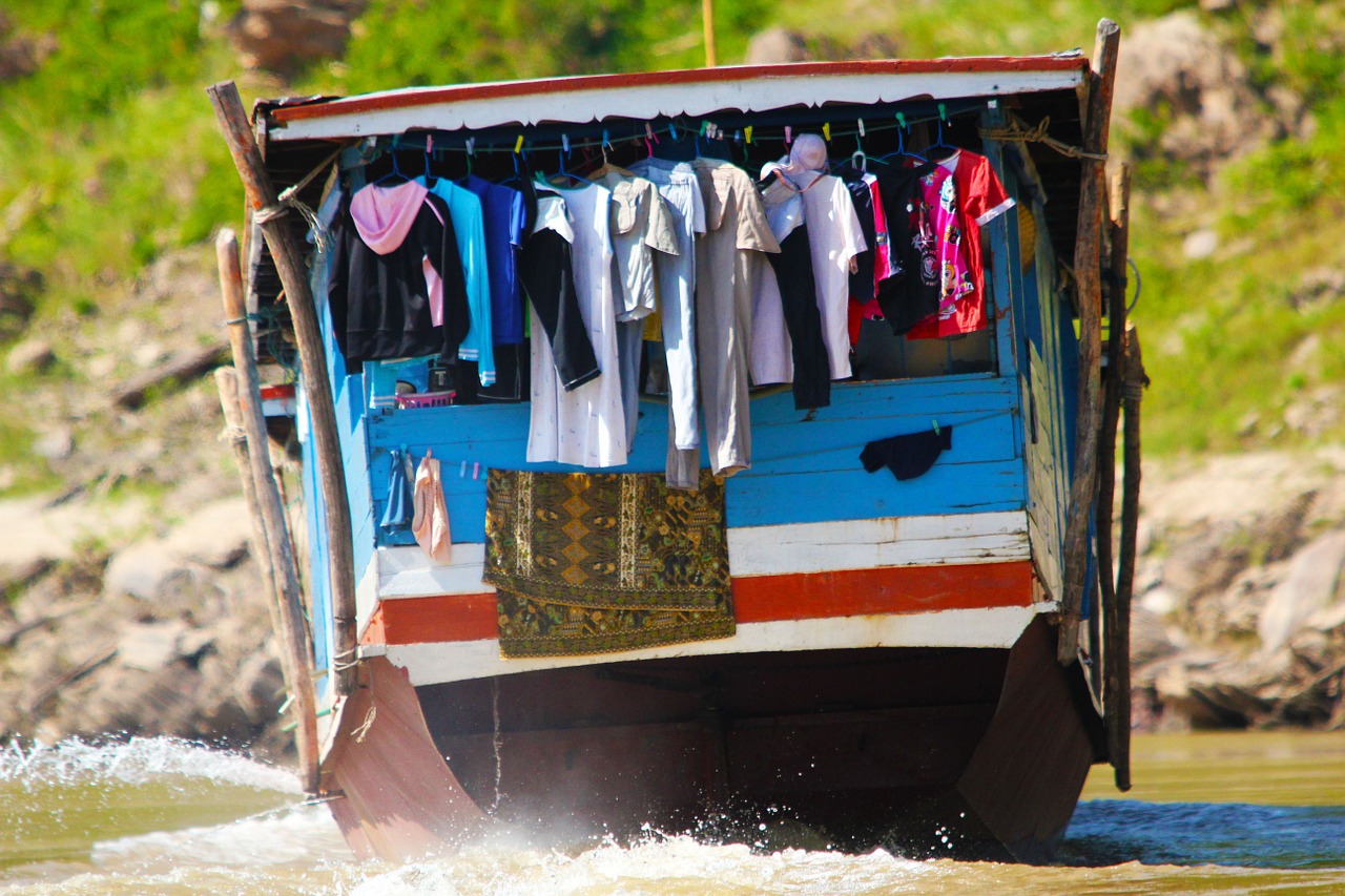 boat upriver river free photo