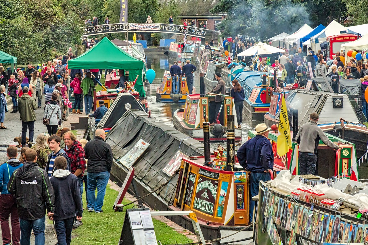 boat festival canal netherton free photo