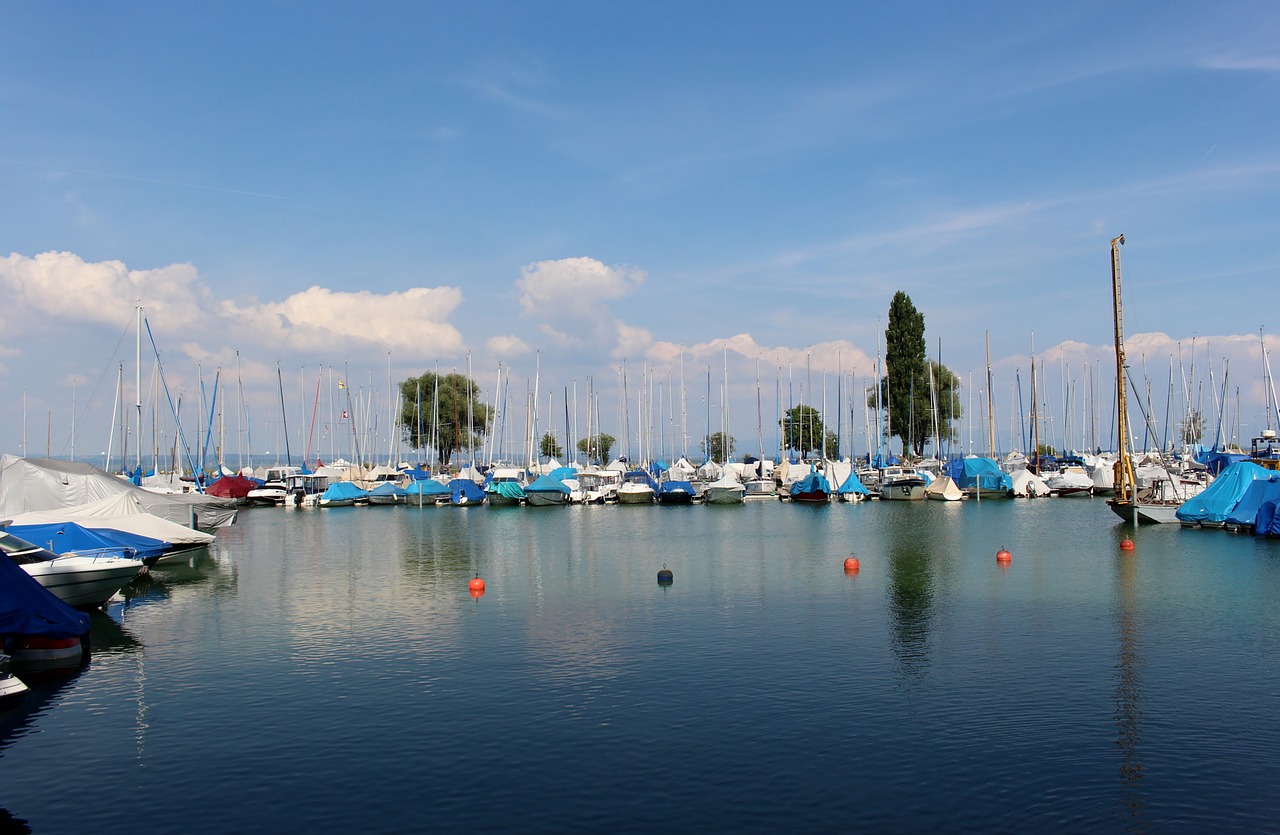 boat harbour ships lake constance free photo