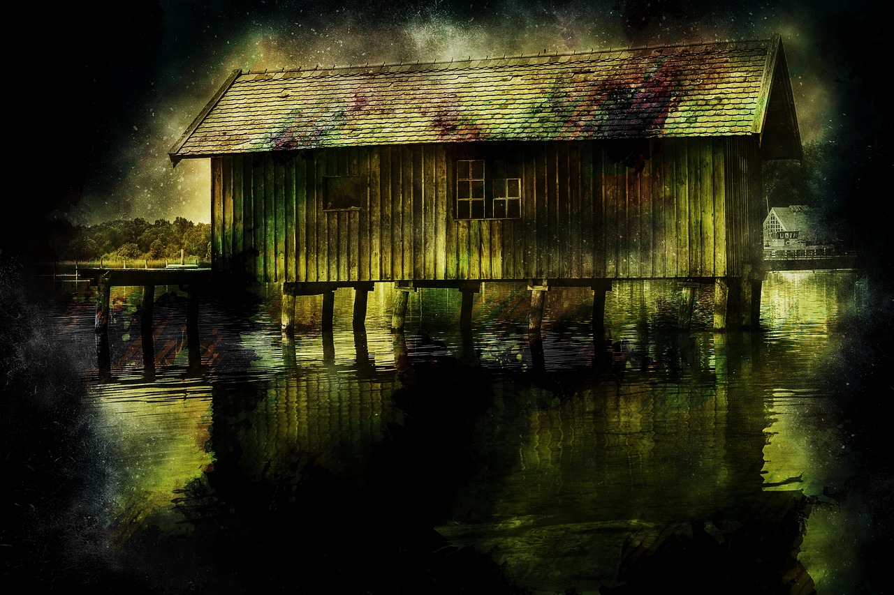 boat house web lake free photo