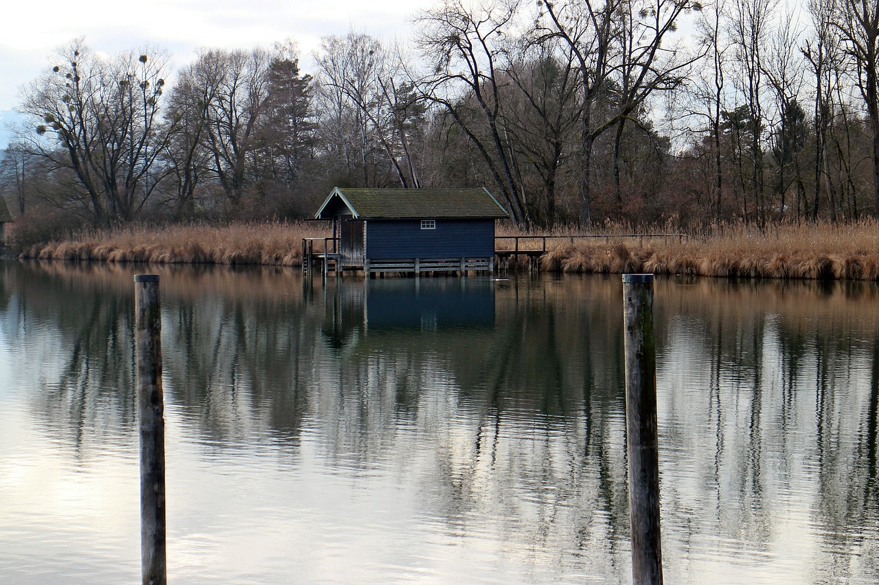 boat house waters water free photo