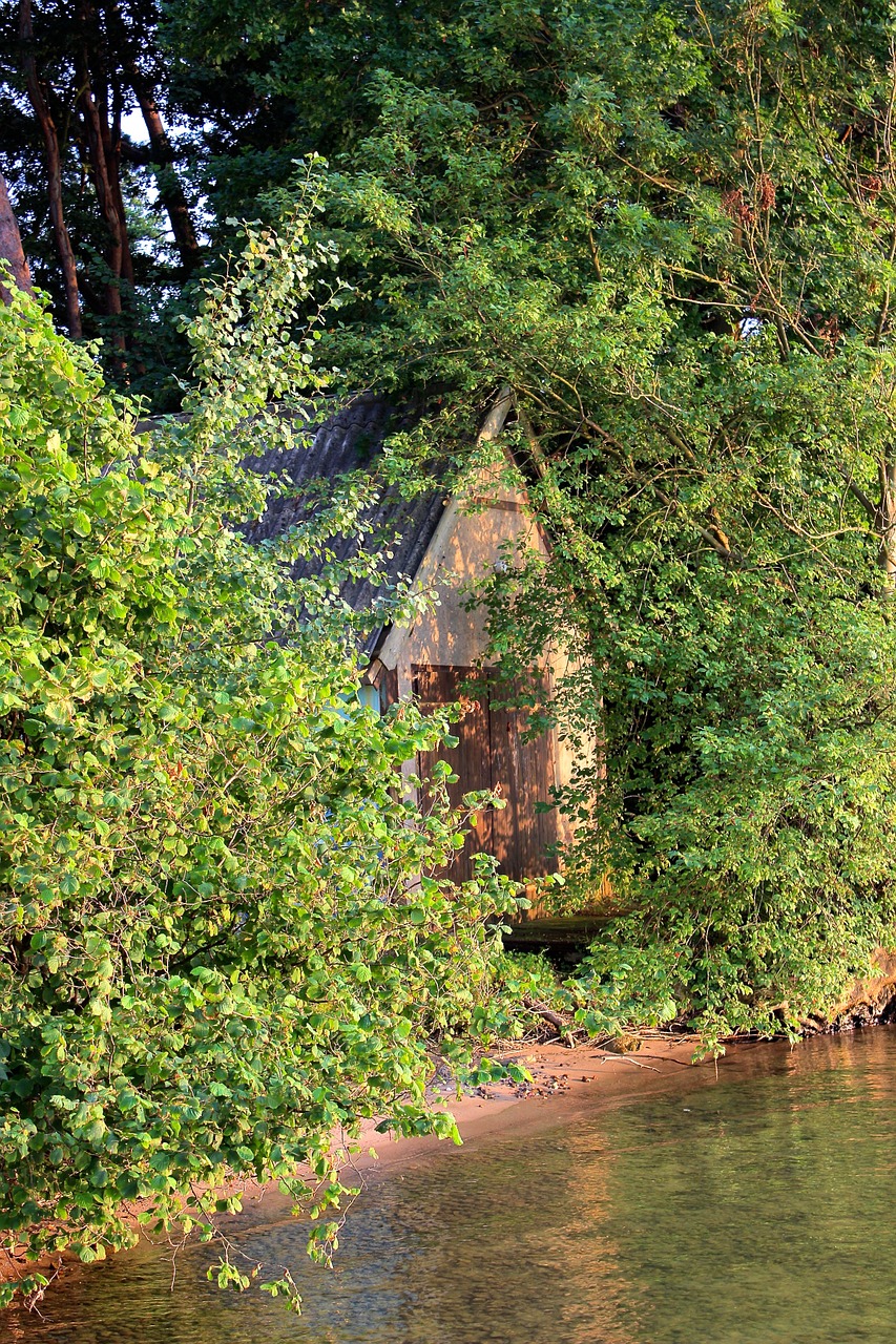 boat house bank wild free photo