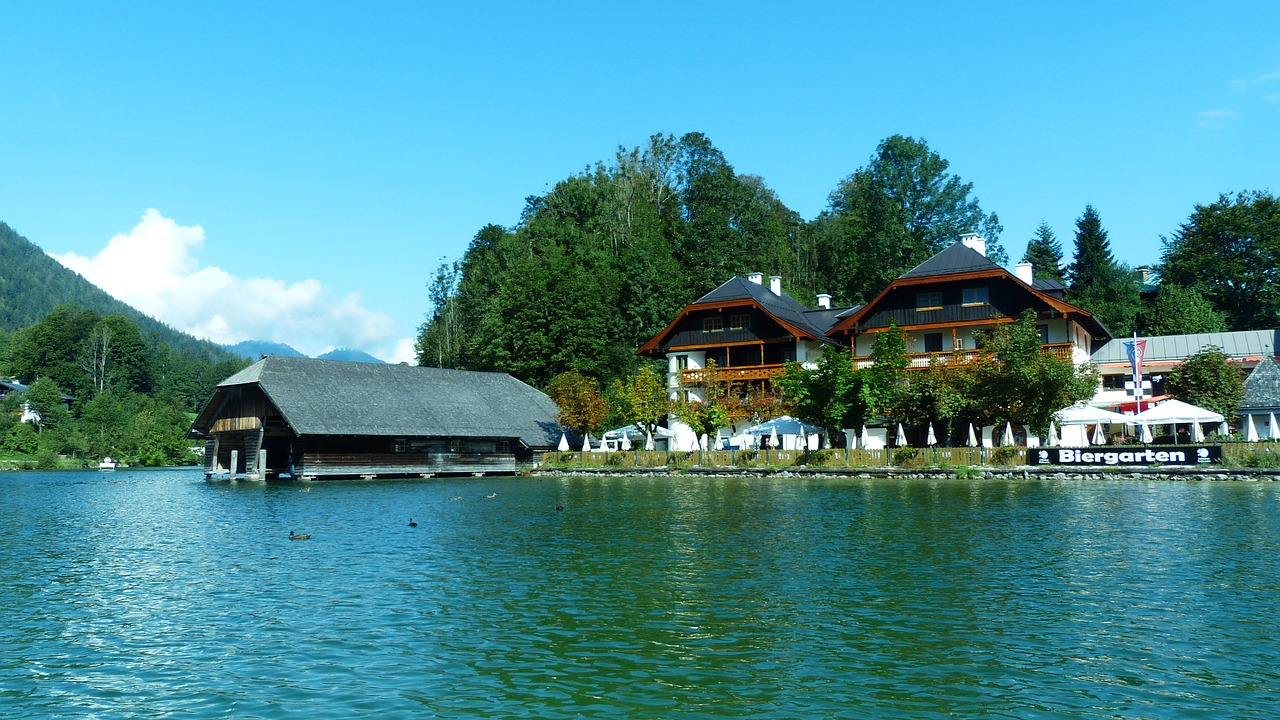 boat shed schönau king lake free photo