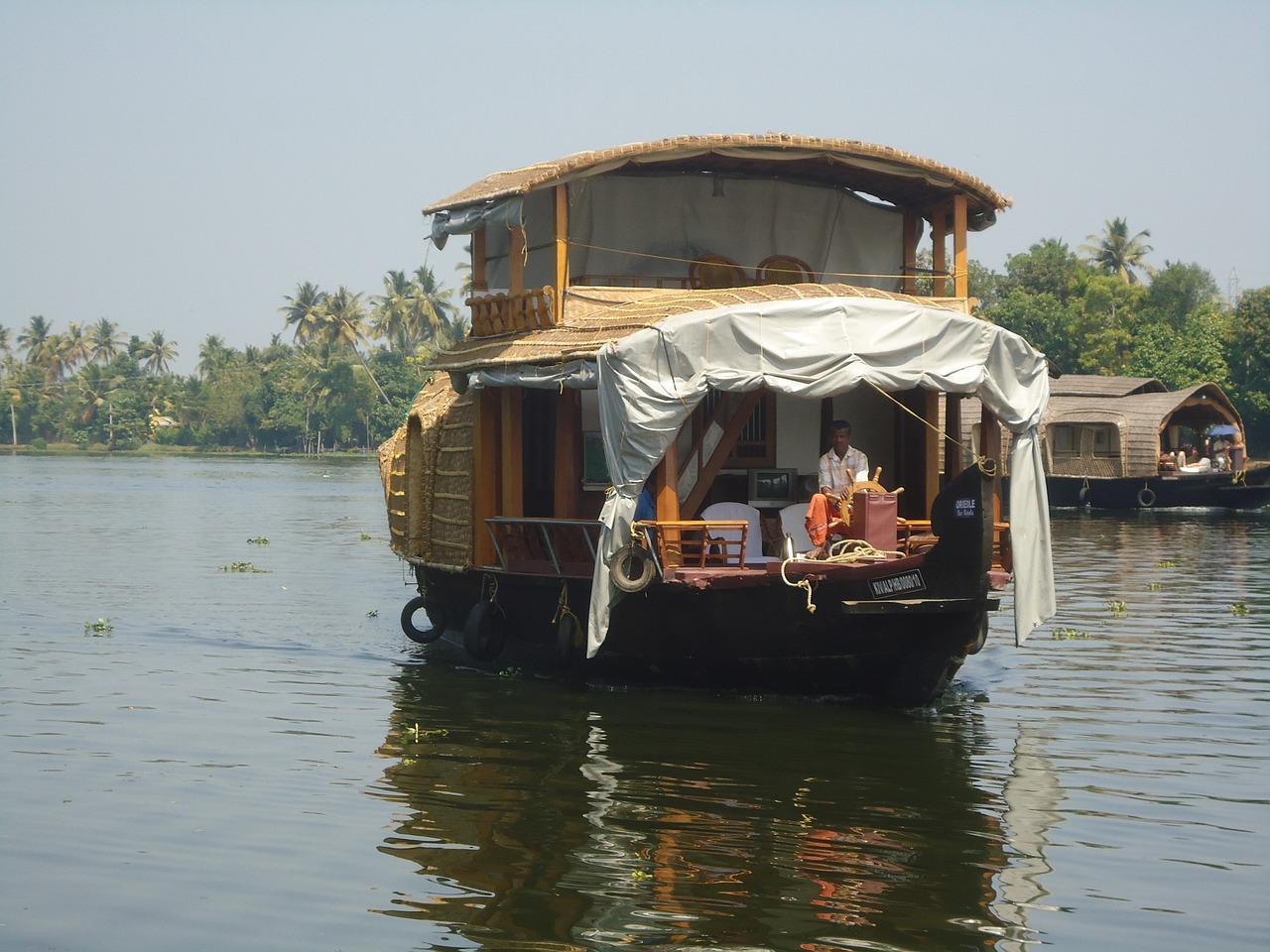 boating backwatera india free photo