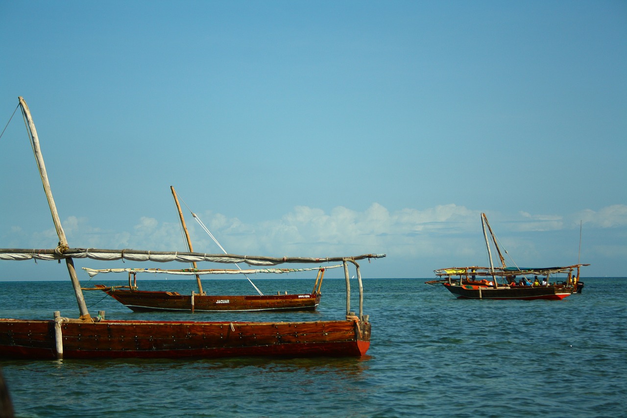 boats zanzibar sea free photo