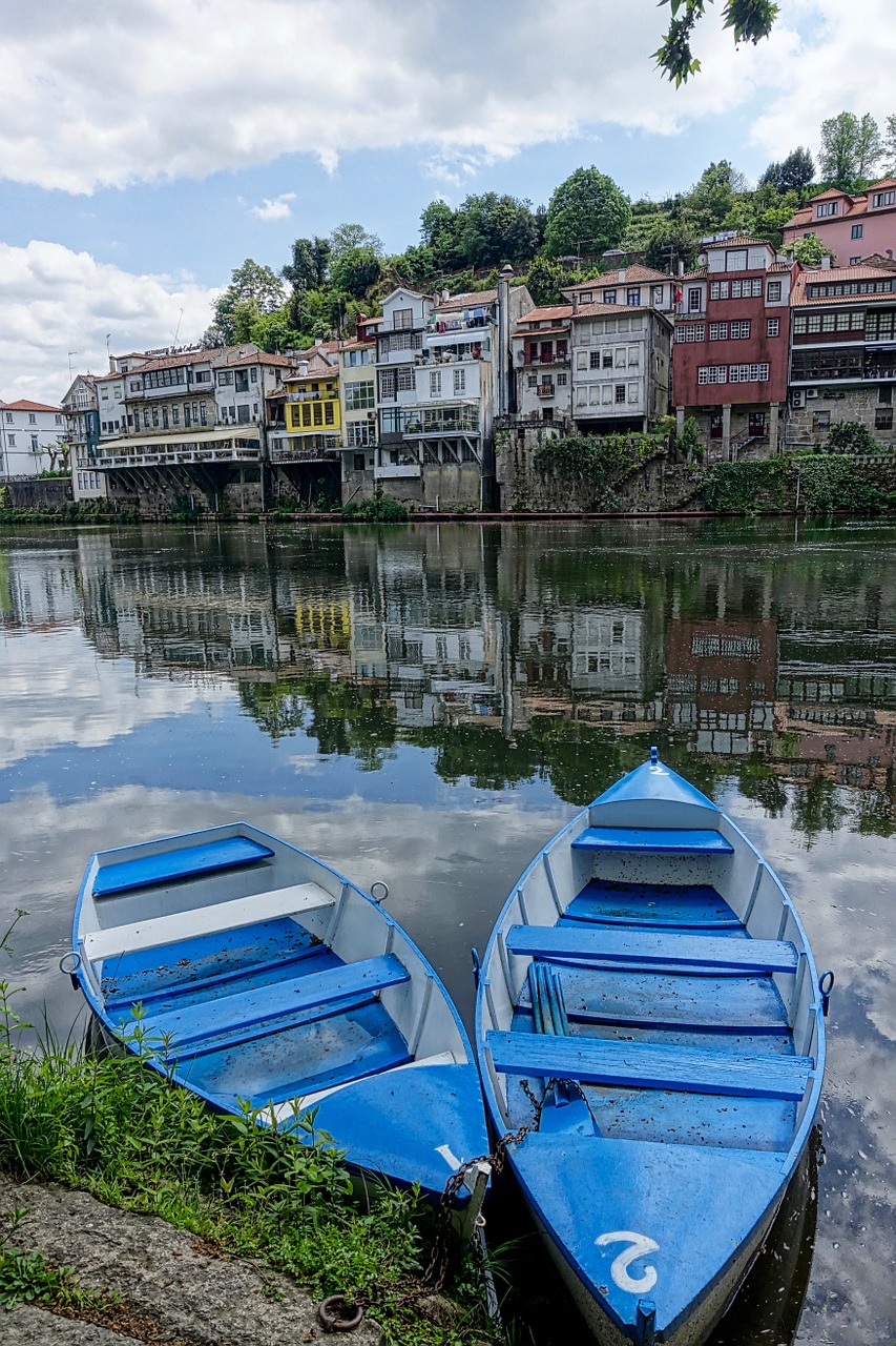 boats blue reflection free photo