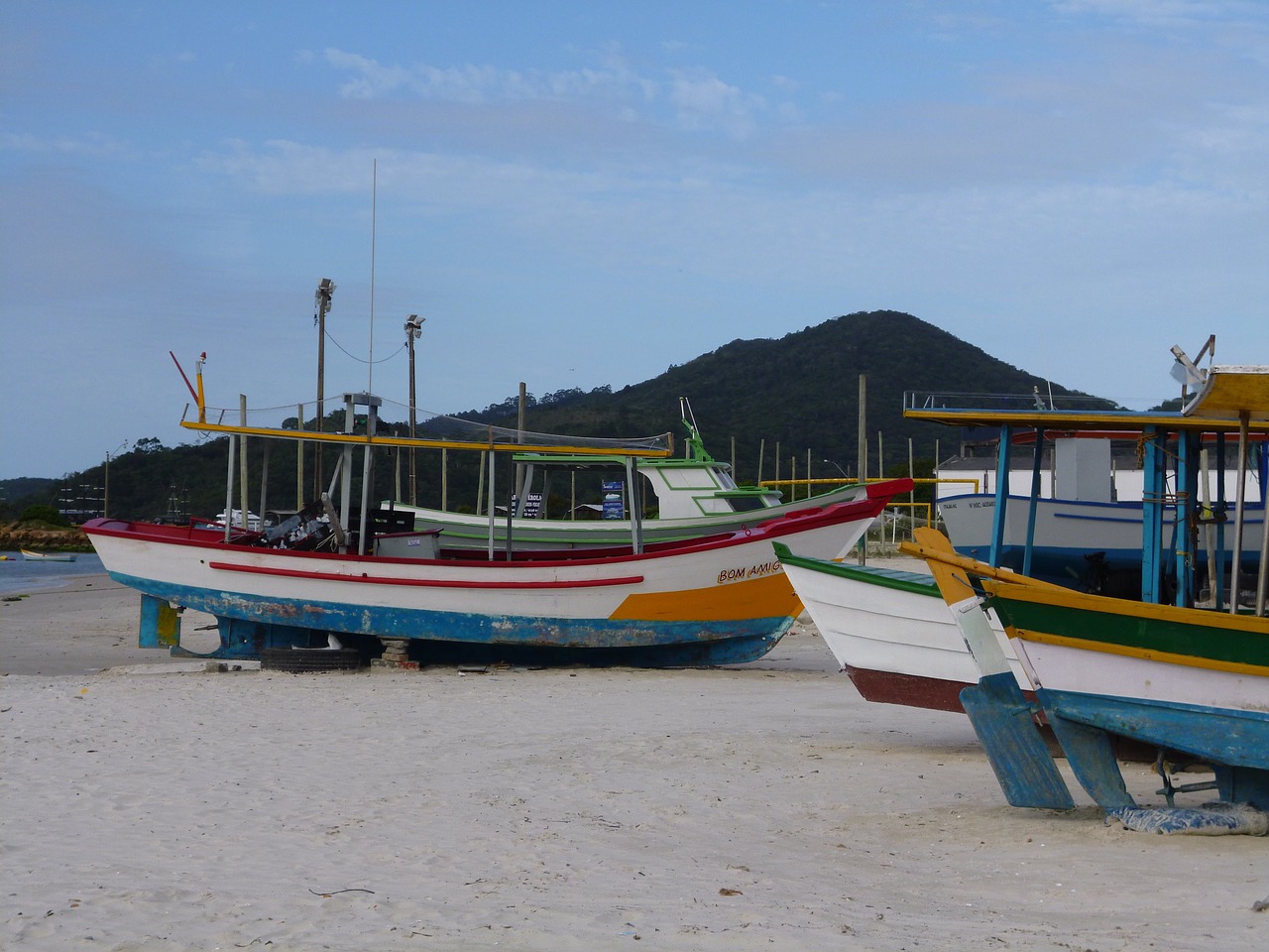 boats beach wooden boat free photo