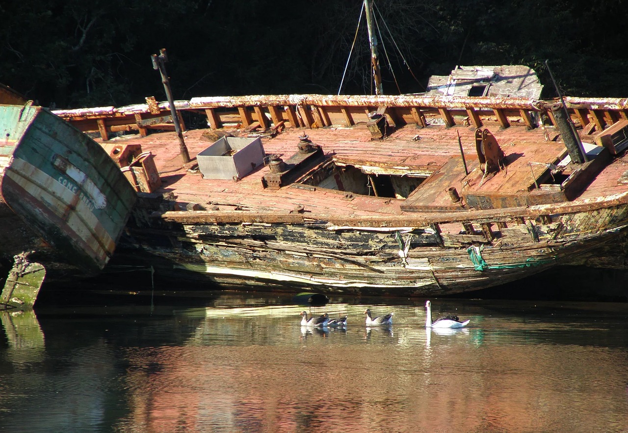 boats old ships wrecks free photo