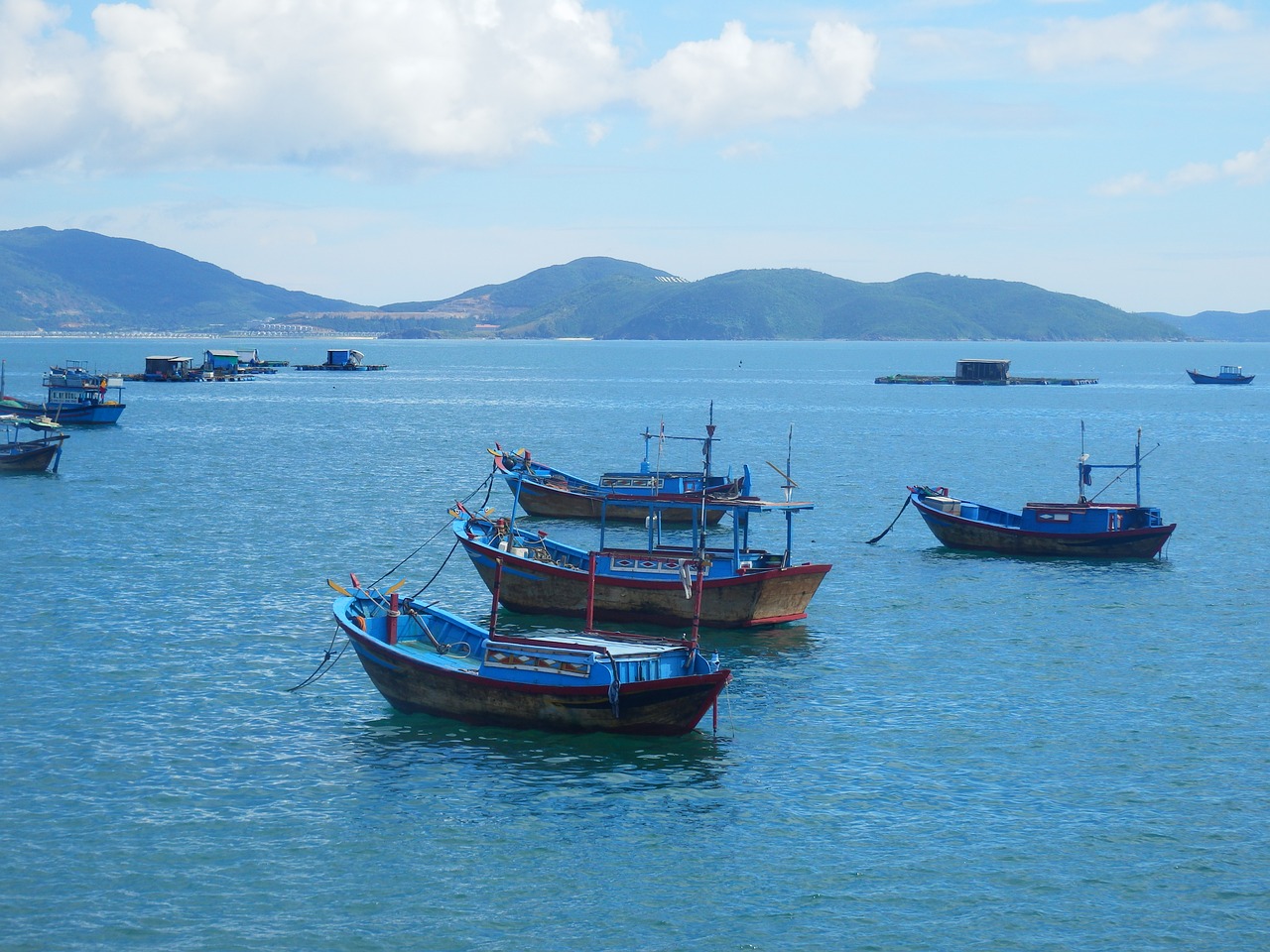 boats nhatrang viet nam free photo