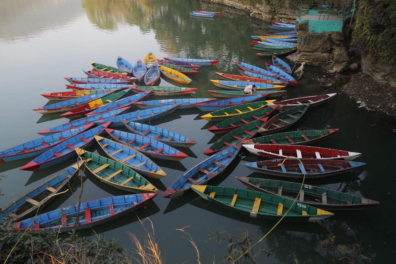 boats nepal pokhara free photo