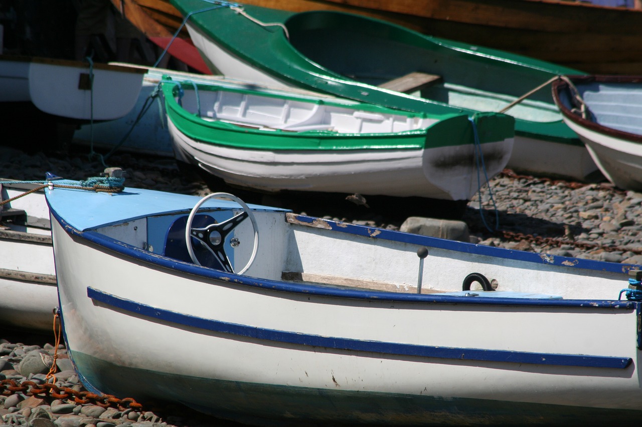 boats clovelly harbour free photo