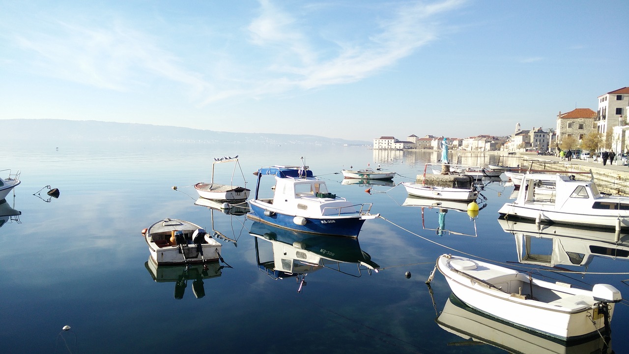 boats adriatic sea kastela free photo