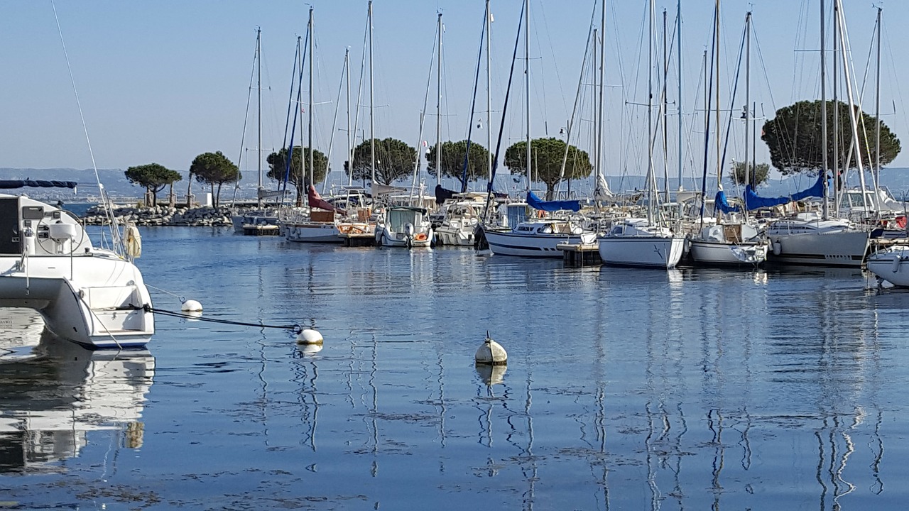 boats port sky free photo