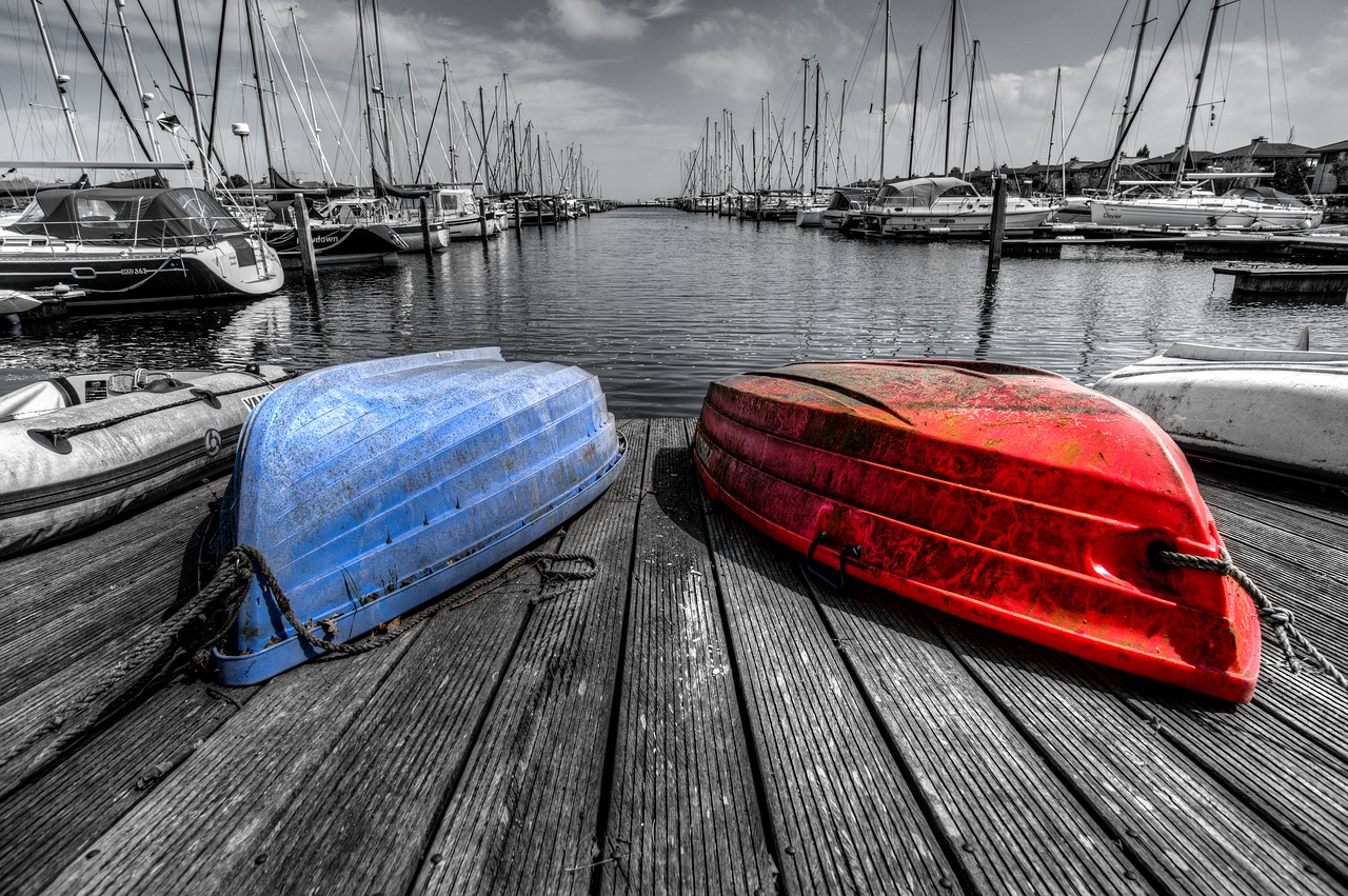 boats hdr dock free photo