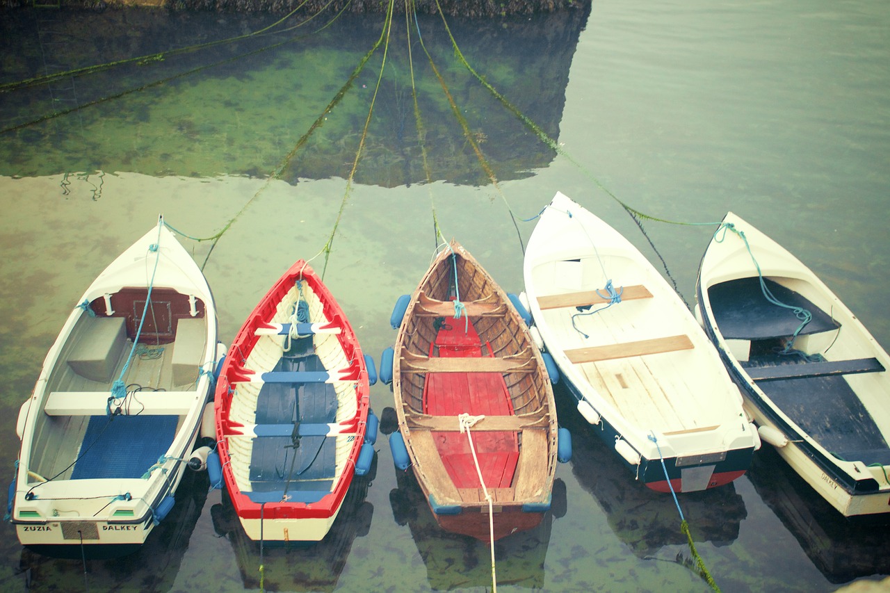 boats ropes lines free photo