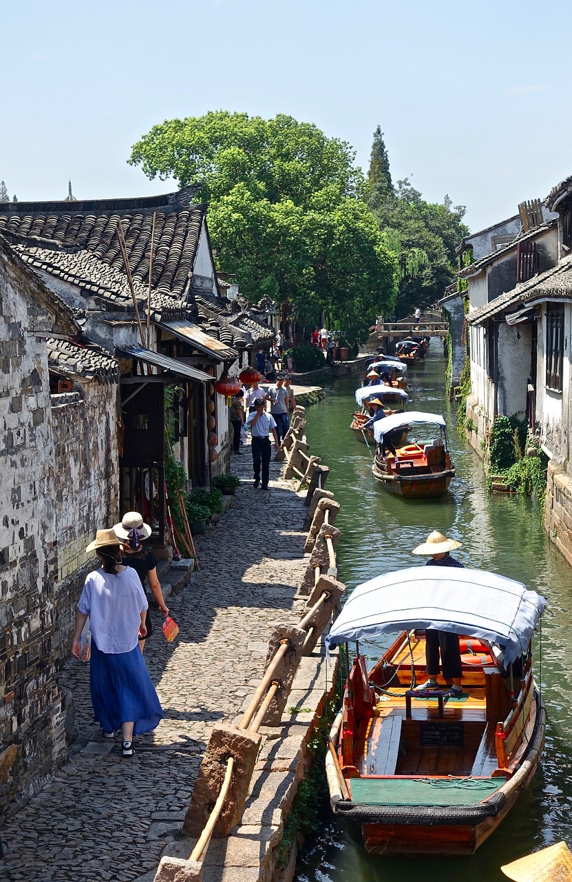 boats  china  canal free photo