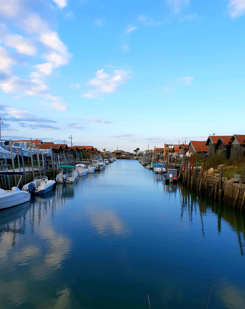 boats  blue  sky free photo