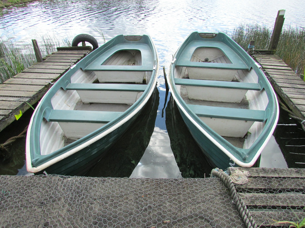 boats lake water free photo