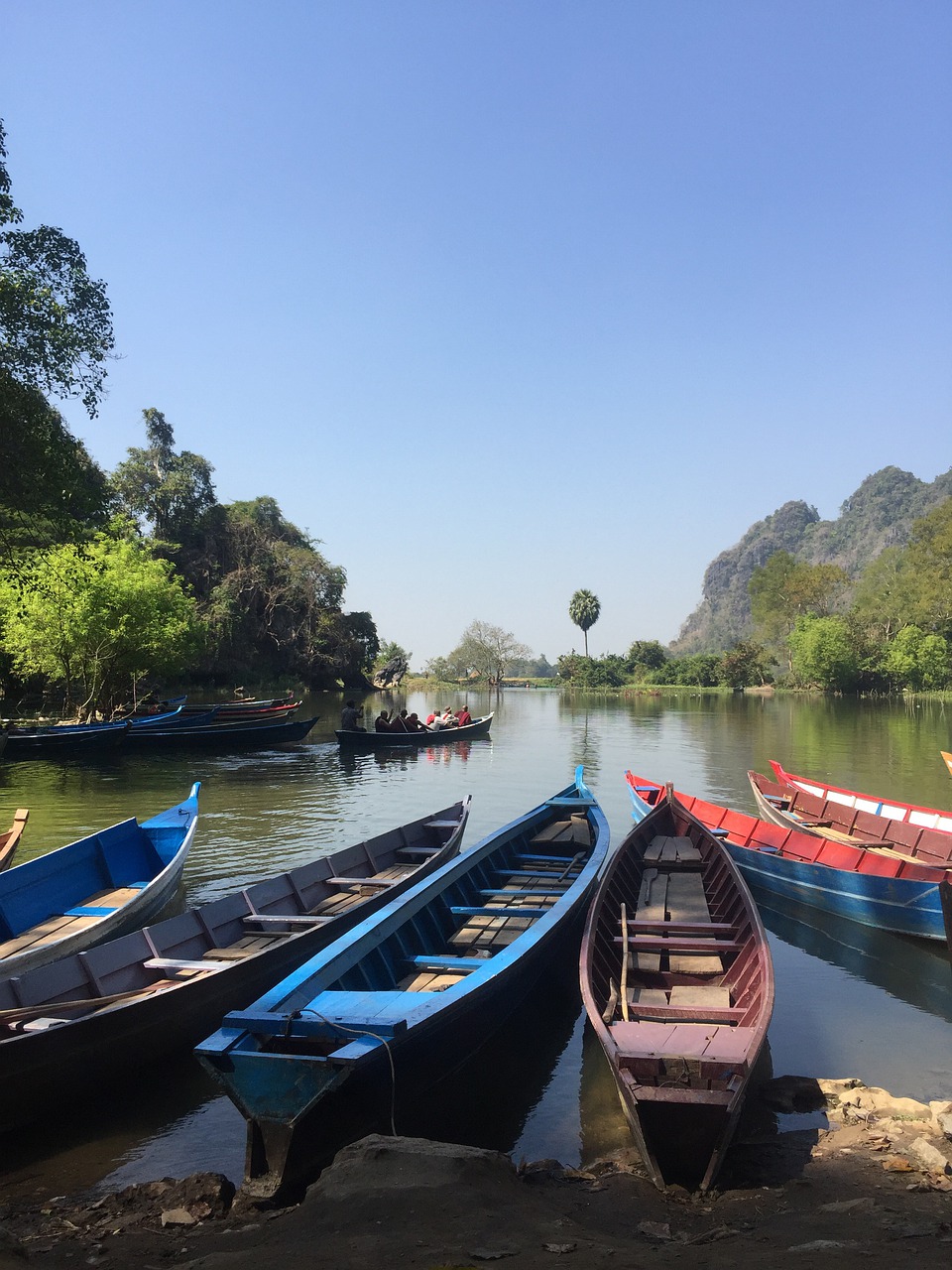 boats  myanmar  fishing free photo