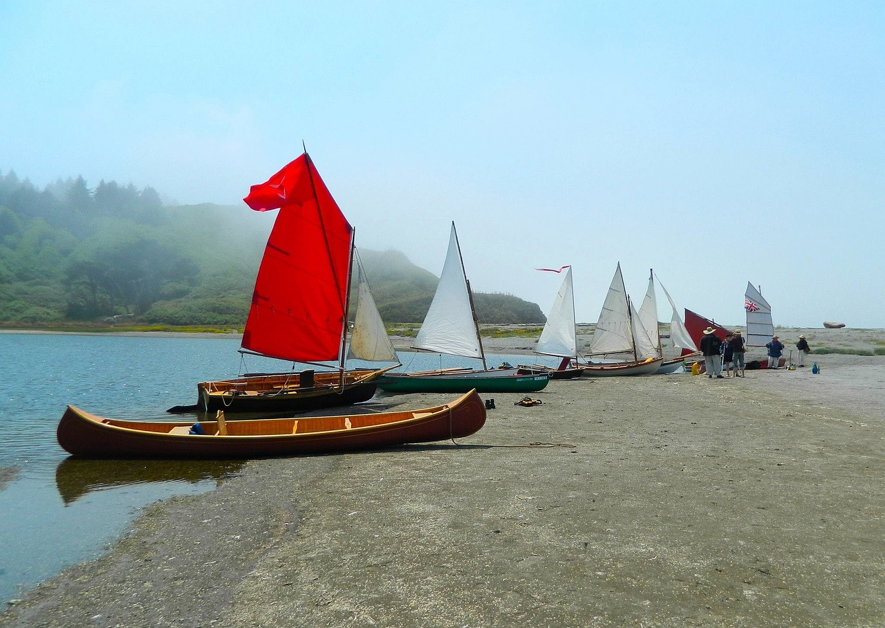 boats lagoon beach free photo