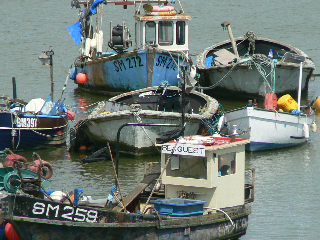 boats fishing harbor free photo