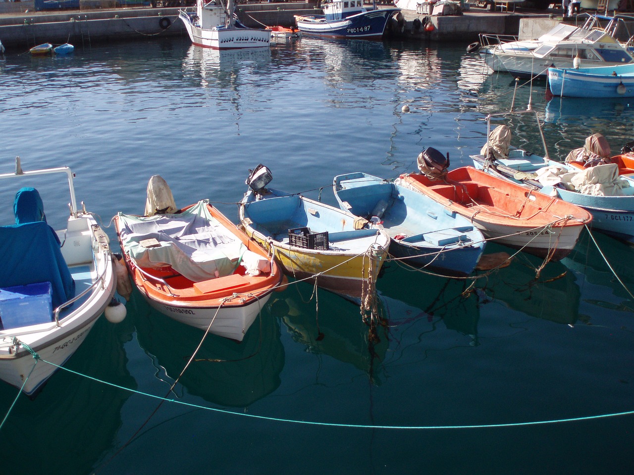 boats fishing boats sea free photo