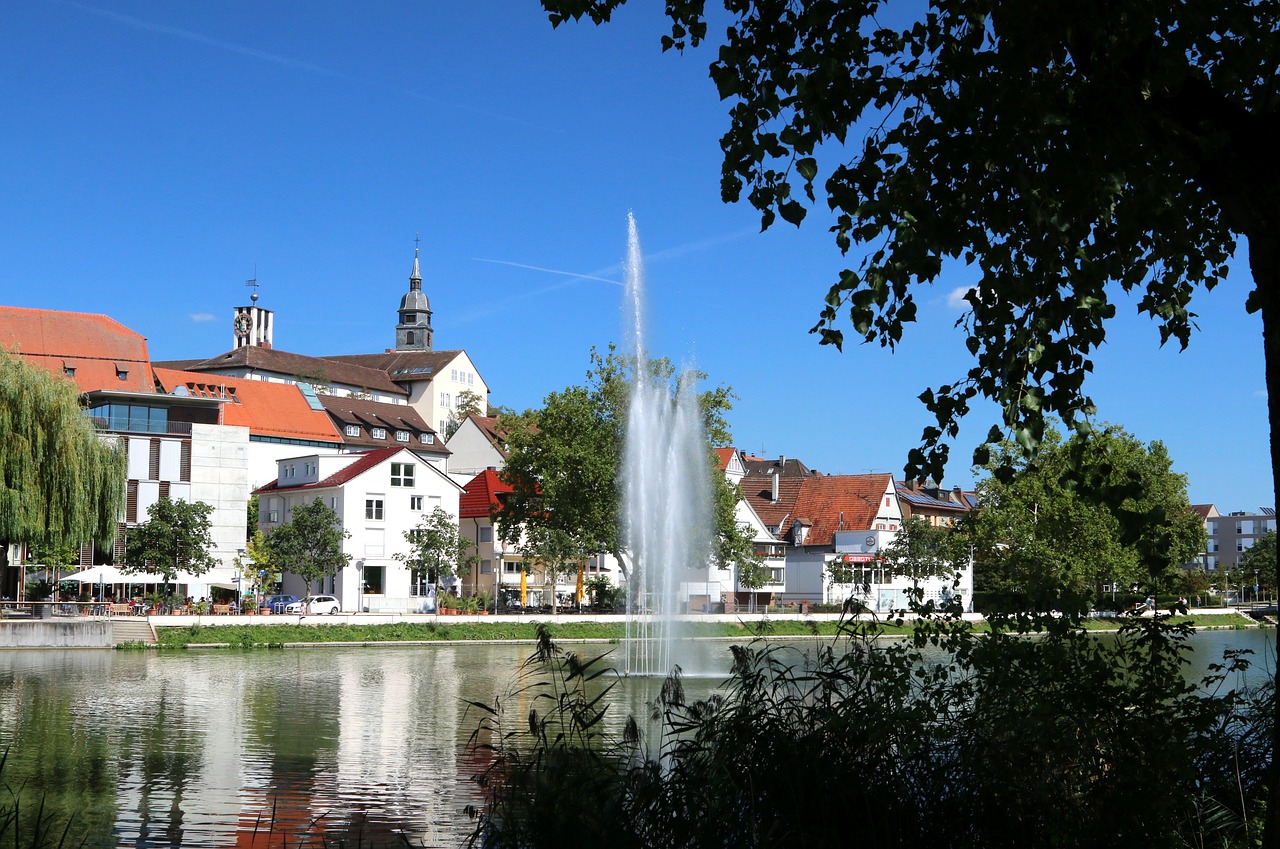 böblingen lower lake stadtsee free photo