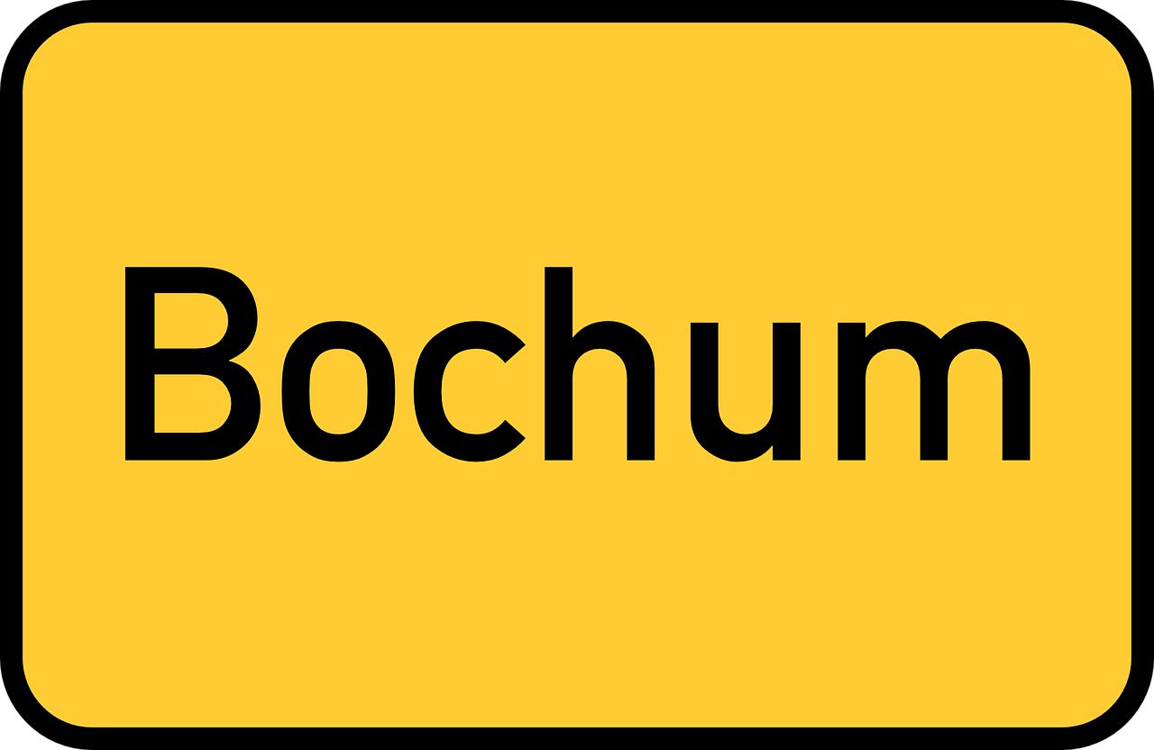 bochum town sign city limits sign free photo