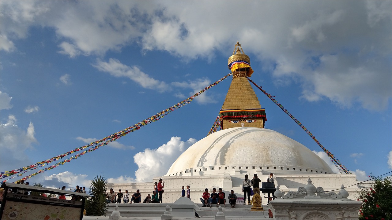 bodnath stupa nepal buddhism free photo