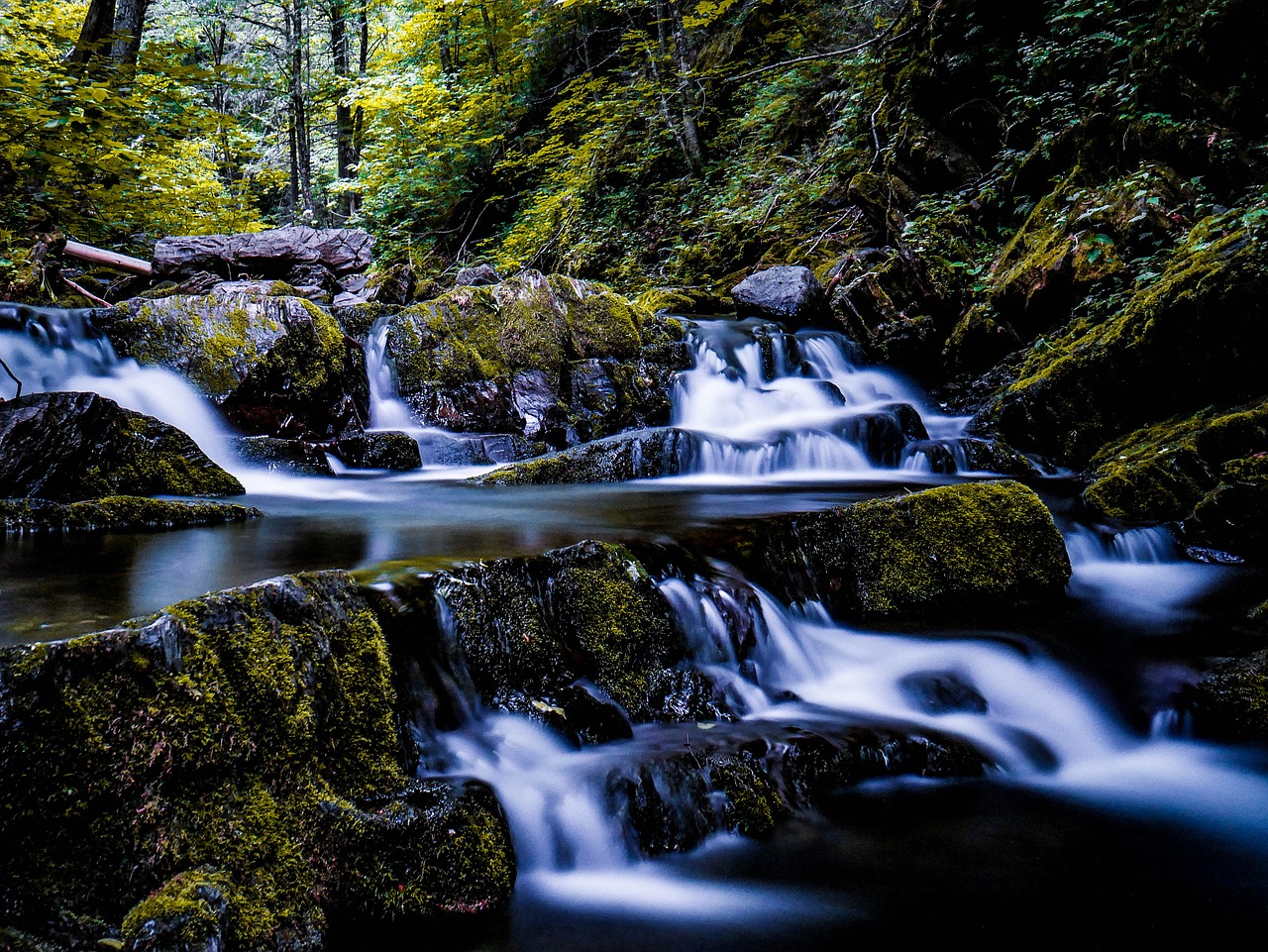 body of water river cascade free photo